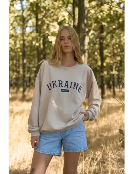Картинка Світшот "UKRAINE" бежевий